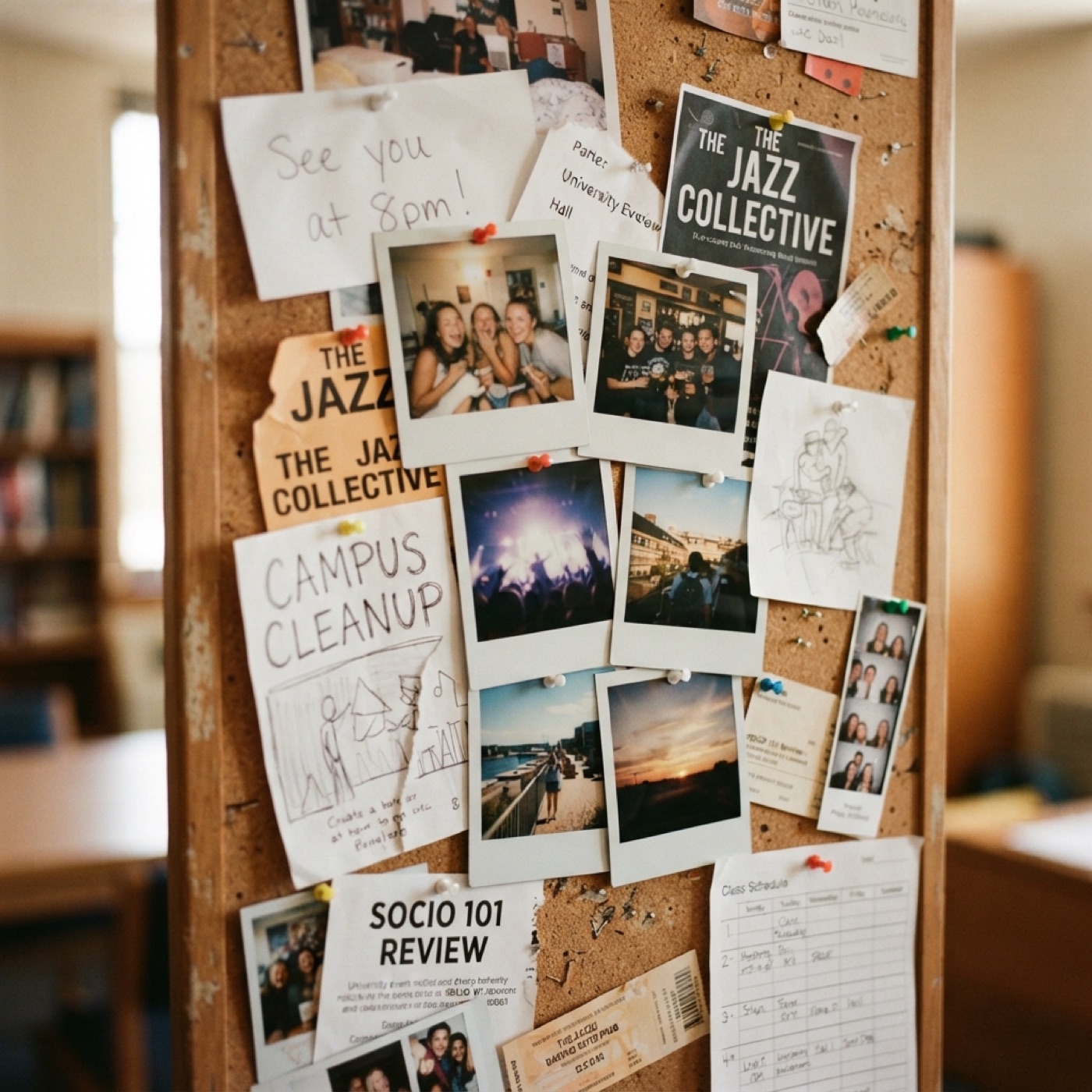 Abstract student life collage