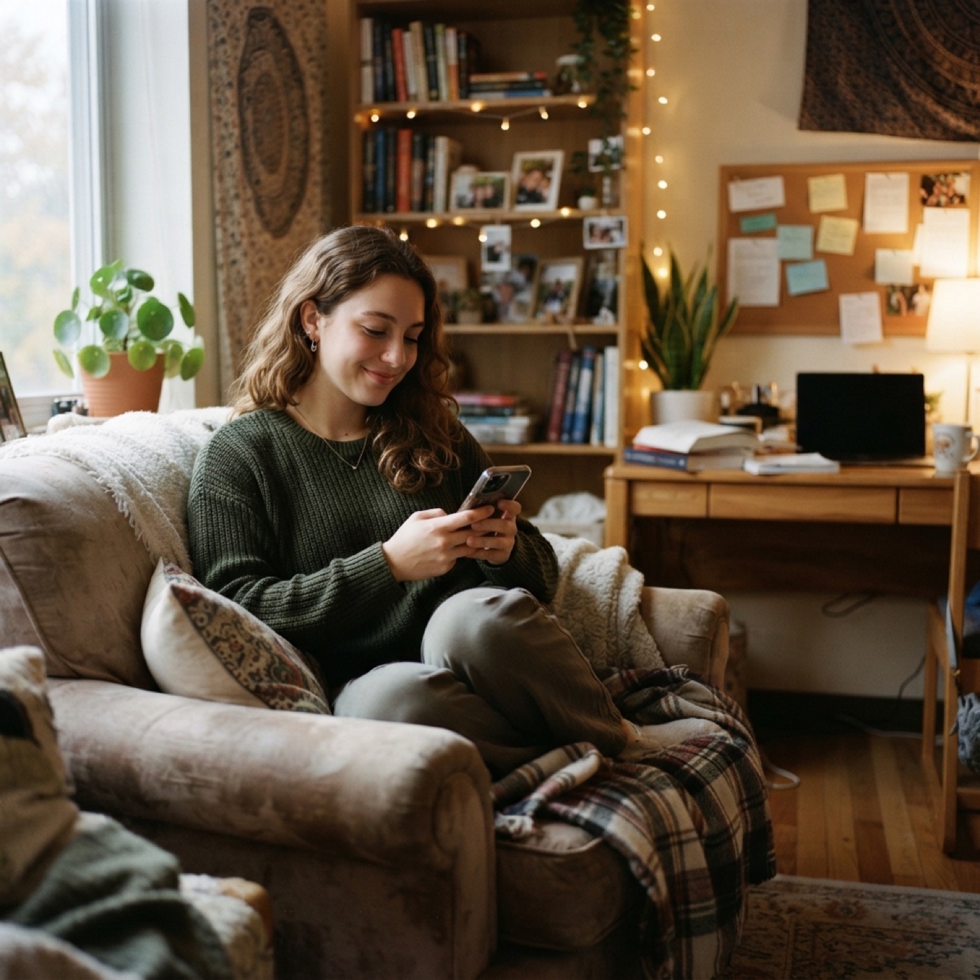 Student feeling calm and unpressured